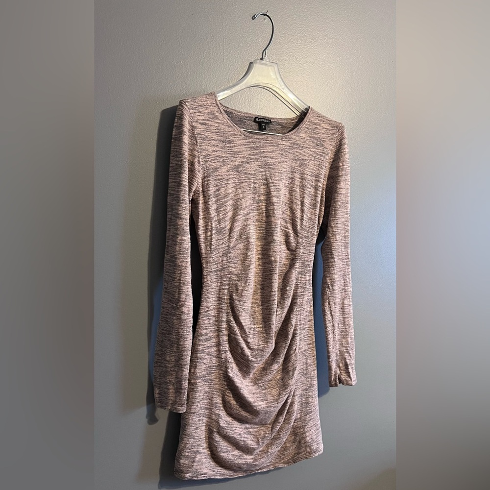 Express Women's Ruched Long Sleeve Dress - Picture 3 of 7
